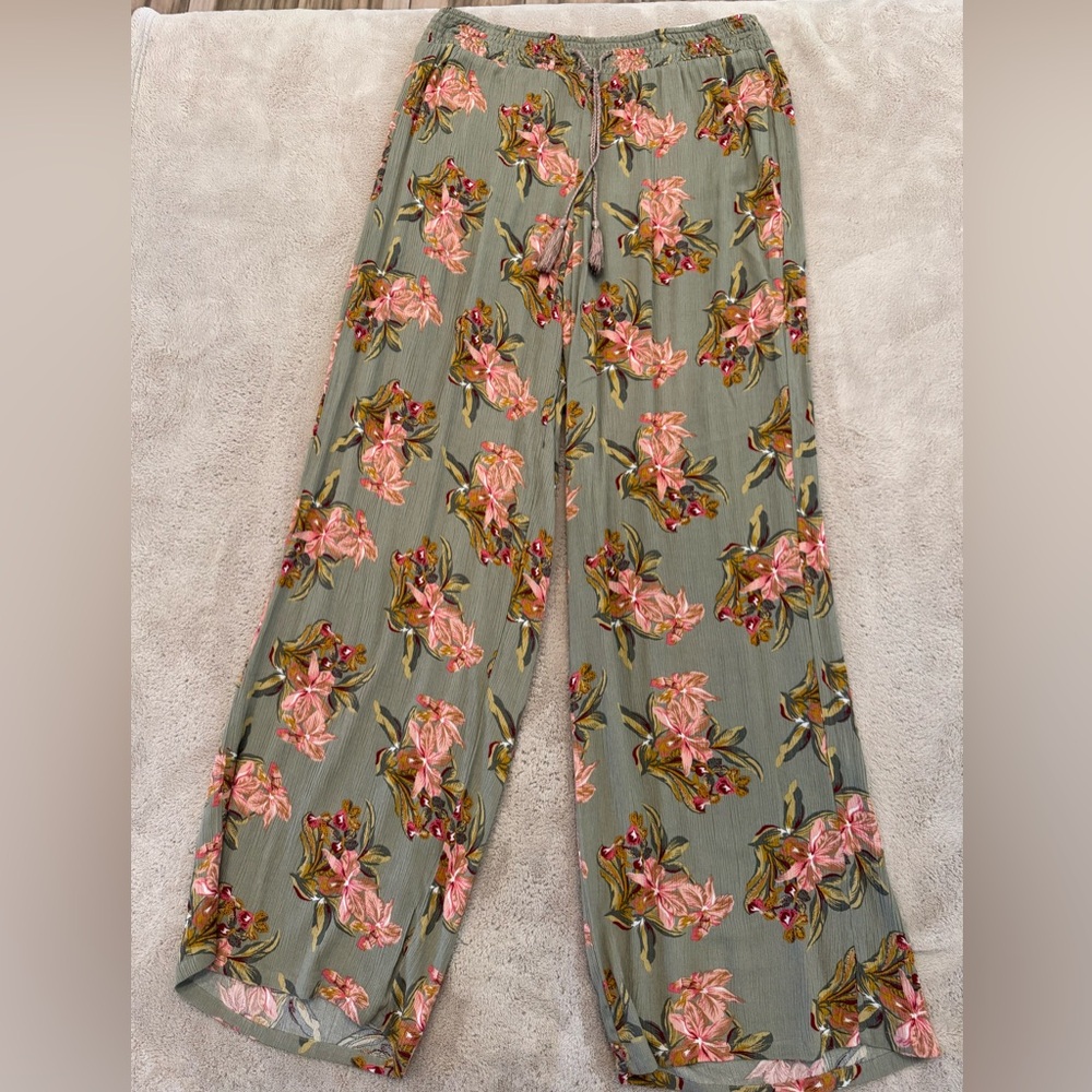 Mudd Floral Print Flowy Pants XL